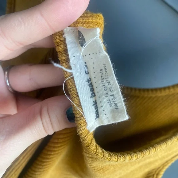 Back Beat Co Mustard Yellow Ribbed Sleeveless Maxi Dress~ Size Small - Picture 4 of 5